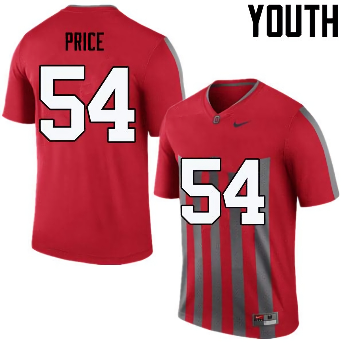 Billy Price Ohio State Buckeyes Youth NCAA #54 Nike Throwback Red College Stitched Football Jersey VJN6656BV